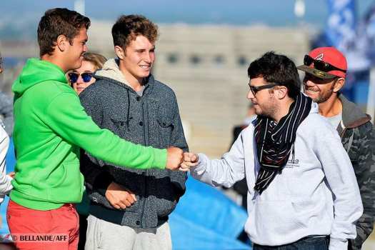 Championnat de France Windsurf slalom AFF avec Damien Arnoux, Erik et Jimmy Thiémé