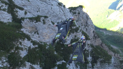 Les Soul Flyers Fred Fugen et Vincent Reffet,, wingsuit