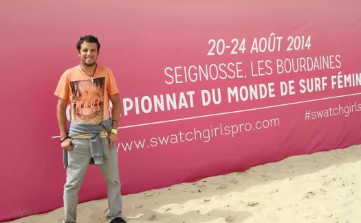 Sur le Swatch Girls Pro france 2014, à Seignosse (Landes)