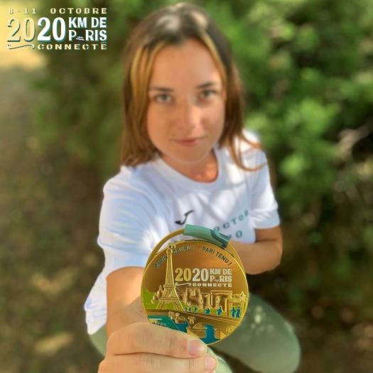 Médaille 20km de Paris connecté 2020
