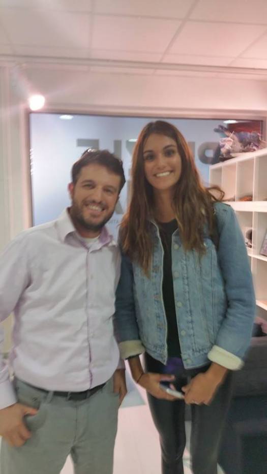 Avec Victoria Vergara