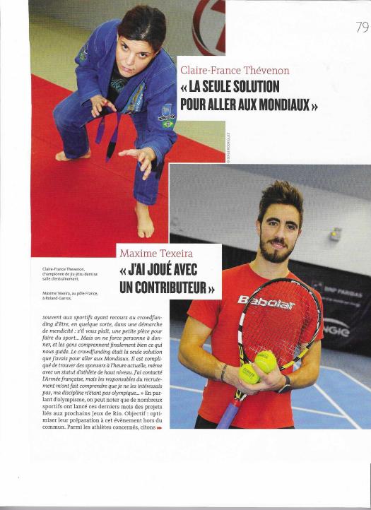 Page 2 Article Mécénat d'Athlètes - Crowdfunding sportif