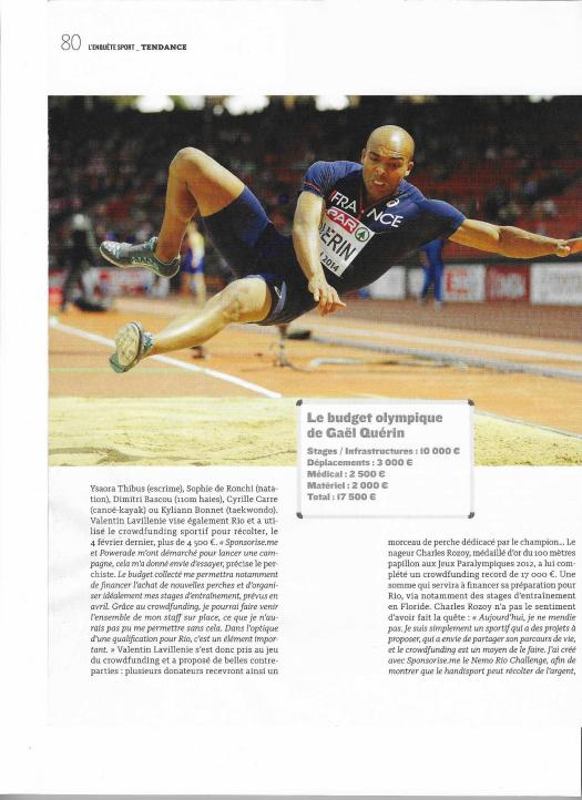 Page 3 Article Mécénat d'Athlètes - Crowdfunding sportif