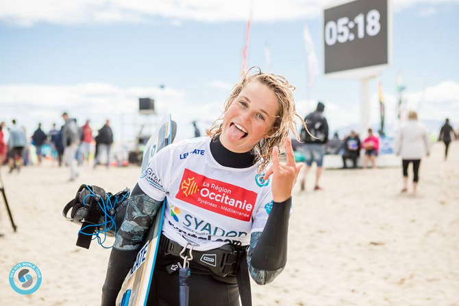 Pippa Van Iersel durant le Mondial du Vent/ GKA Leucate - Photo Svetlana Romantsova