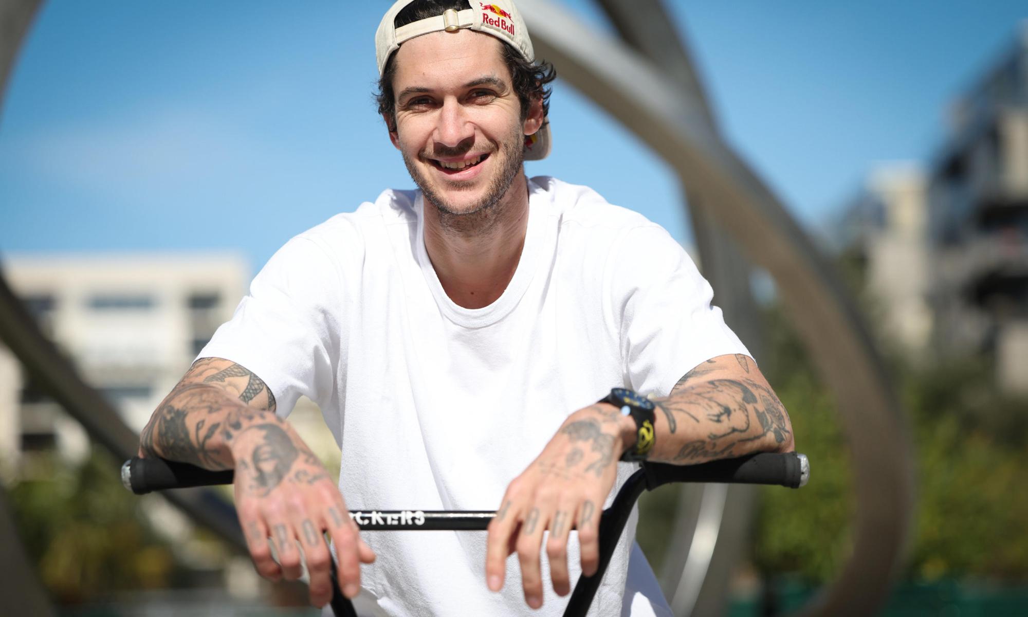 MATTHIAS DANDOIS , 9 fois champion du monde de BMX / PHOTO LE PARISIEN / ARNAUD JOURNOIS