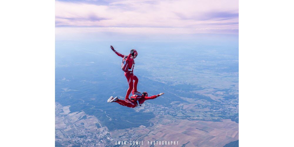 Karine Joly Greg Crozier, champions du monde Freefly / Photo Ewan Cowie Photography