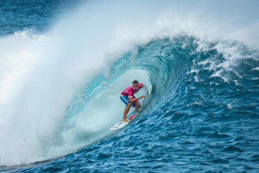 Kauli Vaast lors des J.O. de Paris 2024, à Teahupo'o / Photo Lilou Valero/L'Equipe