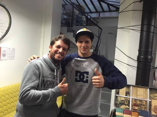 Avec Tom Pagès, champion du monde de FMX motocross freestyle en 2015