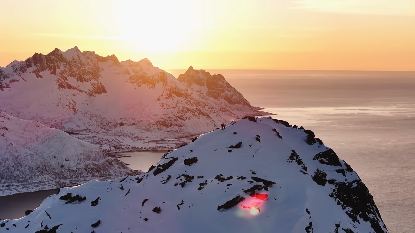 Xavier De Le Rue, légende du snowboard à Senja, en Norvège