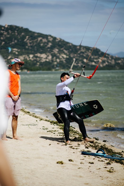 Jules Marques, fondateur de Cocoride, en session kitesurf