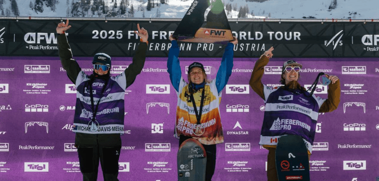 Noemie Equy championne du monde de snowboard freeride, à Fieberbrunn / Photo FIS Freeride World Tour