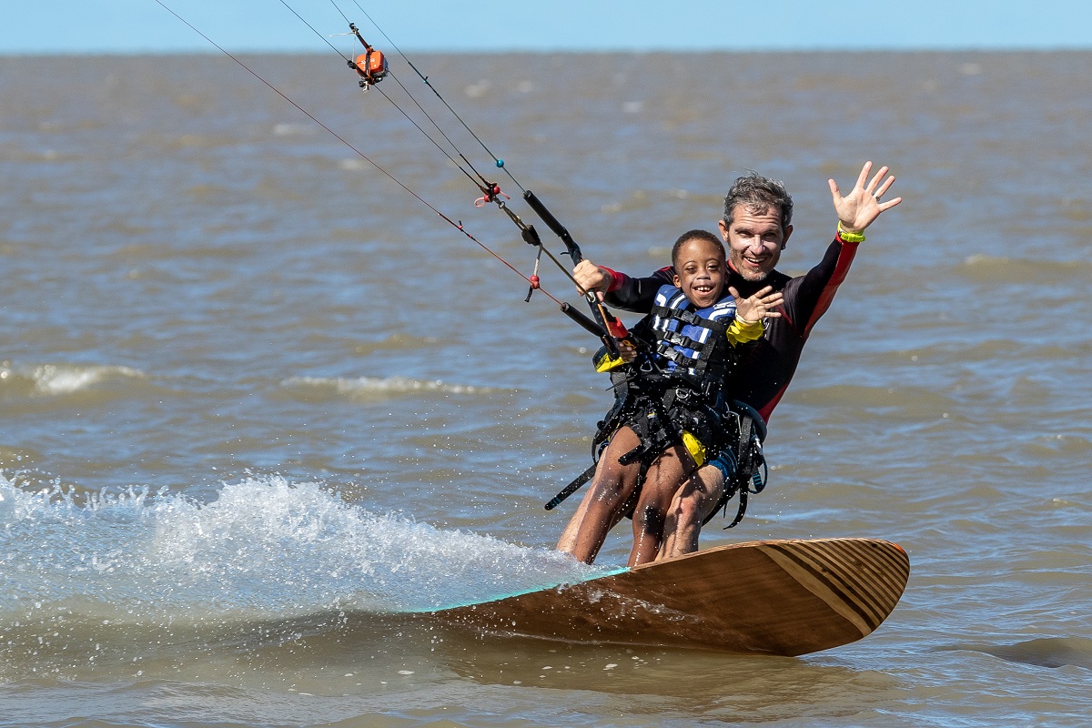 Yann Déjou et son tandem handikite