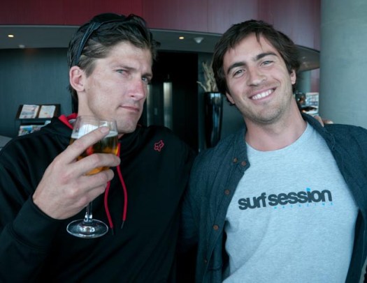 Romain Ferrand avec Bruce Irons, à Barcelone en 2013