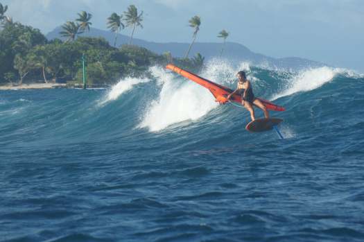 Marie Dubois en wingfoil / Photo Ben_Maze56